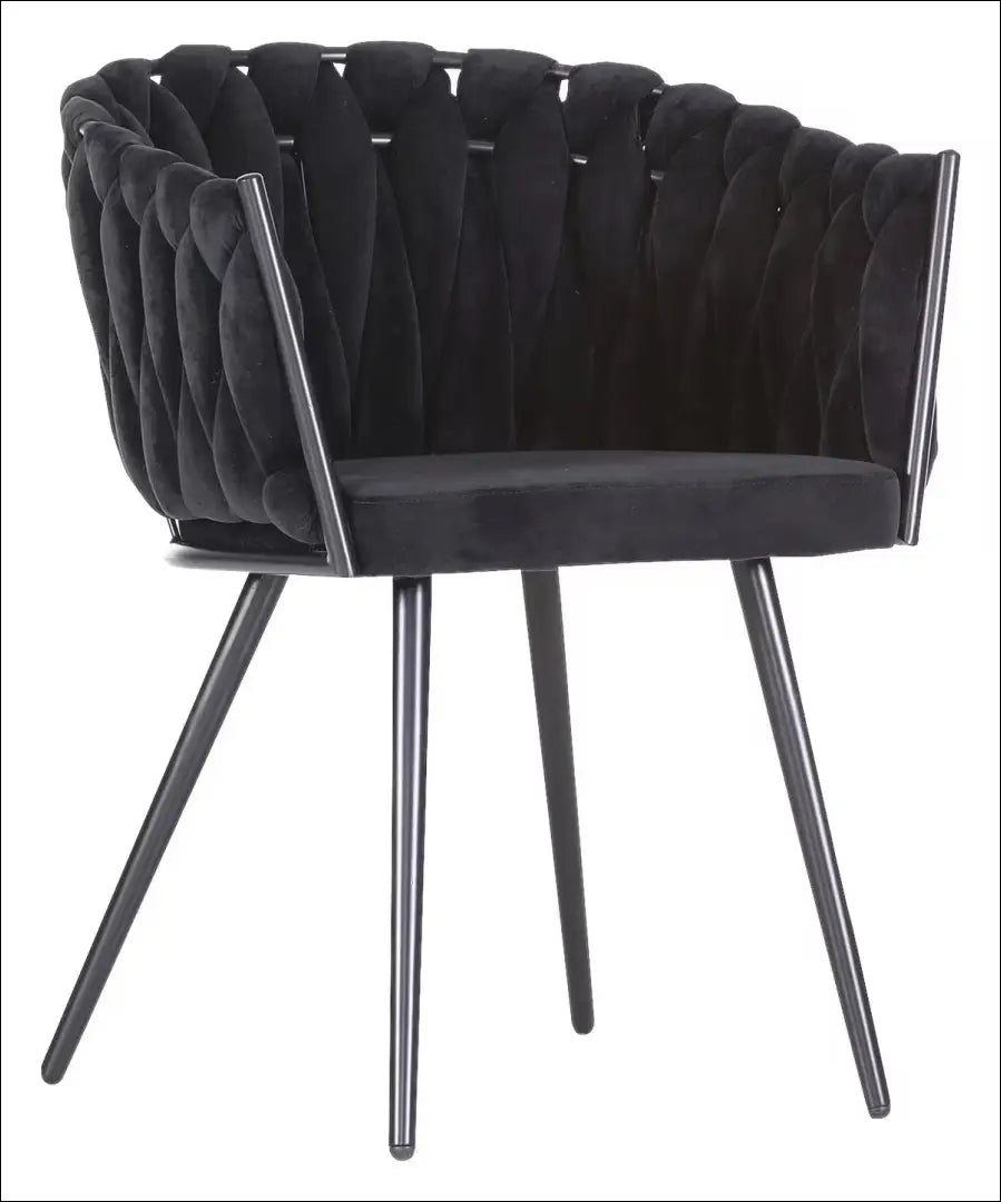 Kėdė VI1361 - €85 Save 50% 50-100, __label:Pristatymas 1-2 d.d., color-juoda, kedes-valgomojo, material-aksomas €50