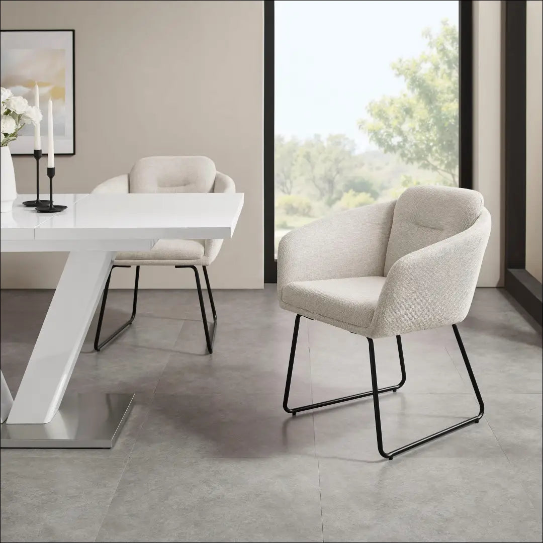 Kėdė VI1370 - €70 Save 50% 50-100, __label:Pristatymas 1-2 d.d., color-kremas, kedes-valgomojo, material-poliesteris