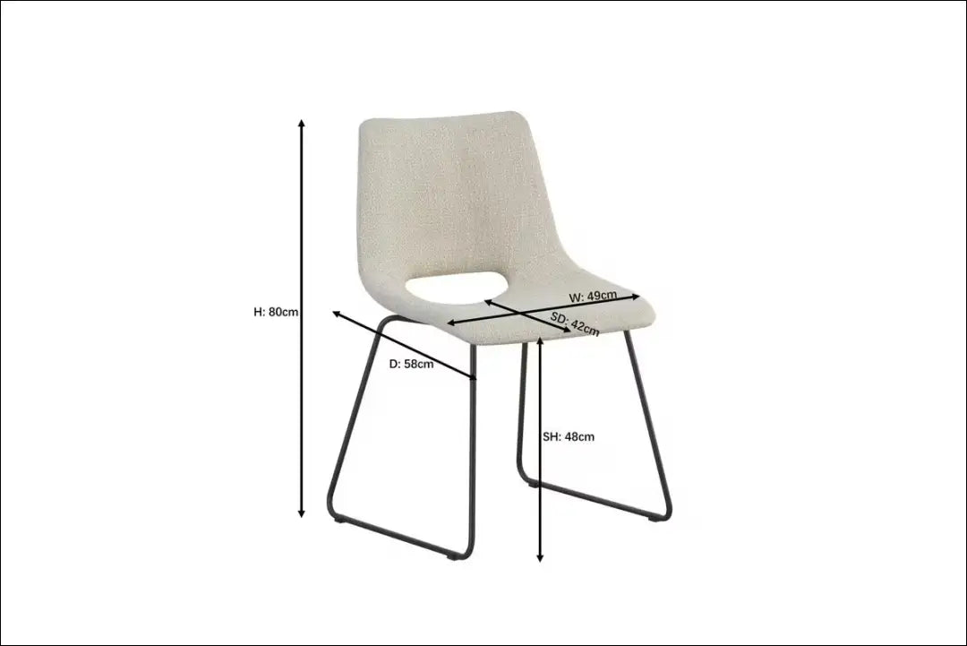 Kėdė VI1374 - €42 Save 50% 25-50, __label:Pristatymas 1-2 d.d., color-kremas, kedes-valgomojo, material-poliesteris €25