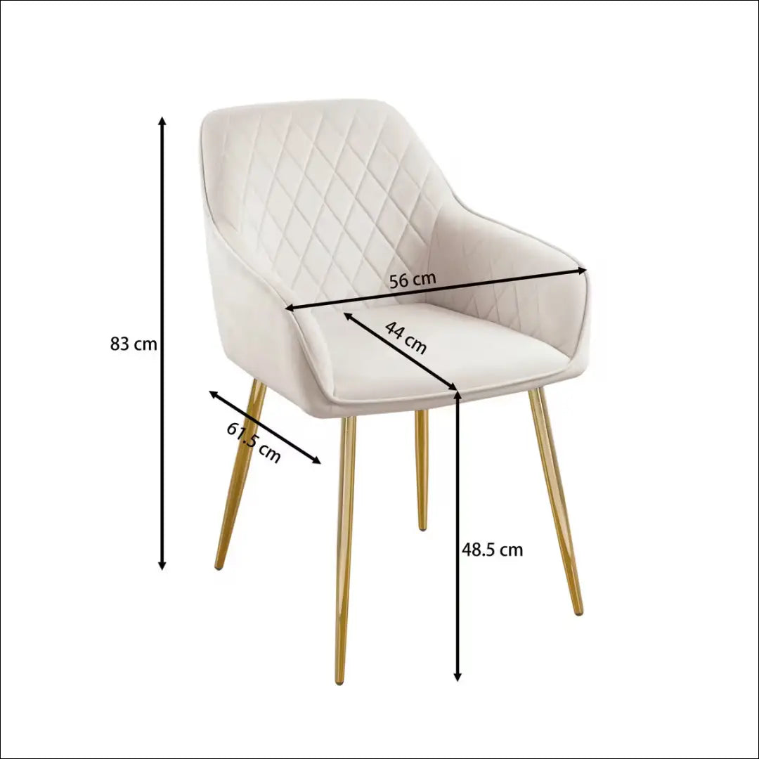 Kėdė VI1378 - €49 Save 50% 25-50, __label:Pristatymas 1-2 d.d., color-kremas, kedes-valgomojo, material-aksomas €25
