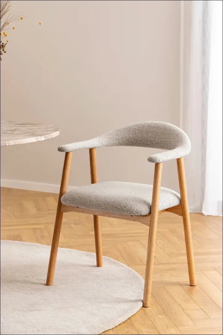 Kėdė VI1409 - €110 Save 50% 100-200, __label:Pristatymas 1-2 d.d., boucle, color-pilka, kedes-valgomojo €100 to €200