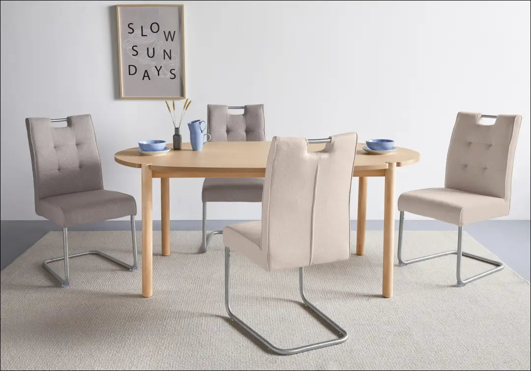 Kėdė VI1426 - €60 Save 50% 50-100, __label:Pristatymas 1-2 d.d., color-smelio, kedes-valgomojo, material-gobelenas €50