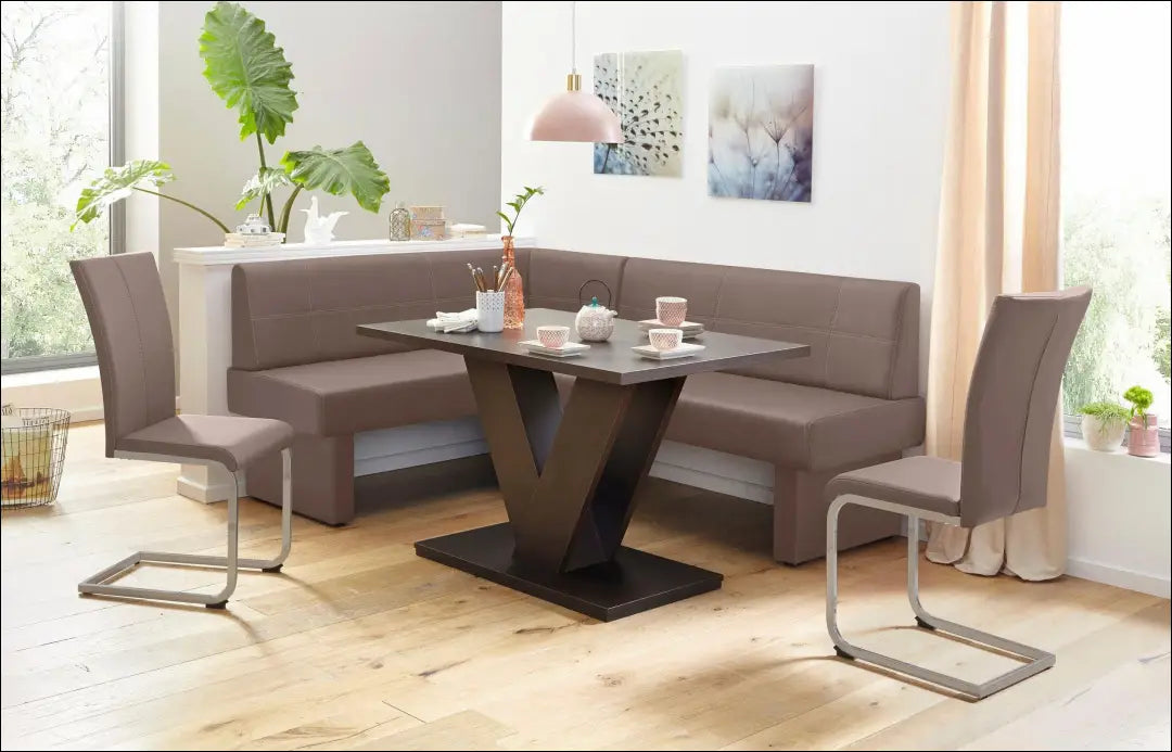 Kėdė VI1443 - €80 Save 50% 50-100, __label:Pristatymas 1-2 d.d., color-ruda, kedes-valgomojo, material-dirbtine-oda €50