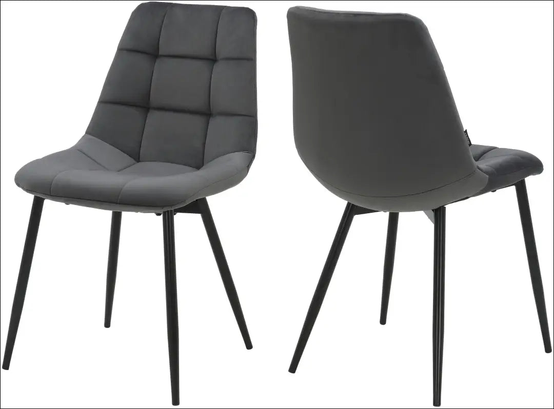 Kėdė VI1503 - €45 Save 50% 25-50, __label:Pristatymas 1-2 d.d., color-pilka, kedes-valgomojo, material-aksomas Aksomas