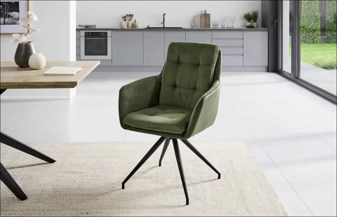Kėdė VI1576 - €75 Save 50% 50-100, __label:Pristatymas 1-2 d.d., color-zalia, kedes-valgomojo, material-aksomas Aksomas