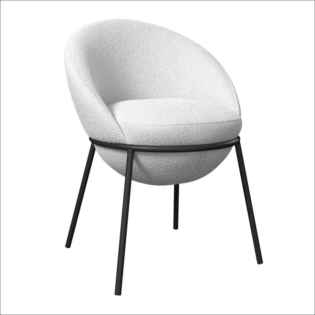 Kėdė VI1587 - €105 Save 50% 100-200, __label:Pristatymas 1-2 d.d., boucle, color-balta, kedes-valgomojo Balta Armchairs