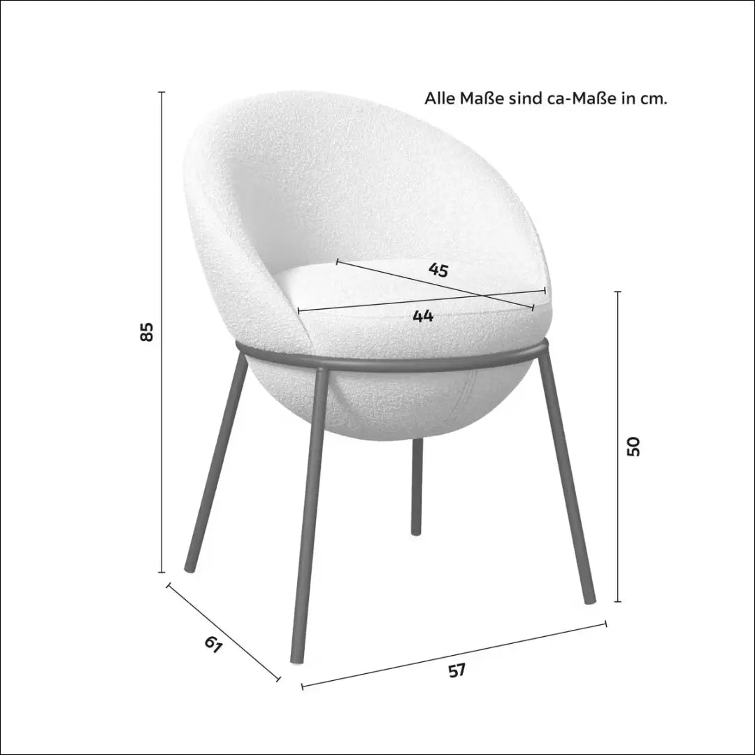 Kėdė VI1587 - €105 Save 50% 100-200, __label:Pristatymas 1-2 d.d., boucle, color-balta, kedes-valgomojo Balta Armchairs