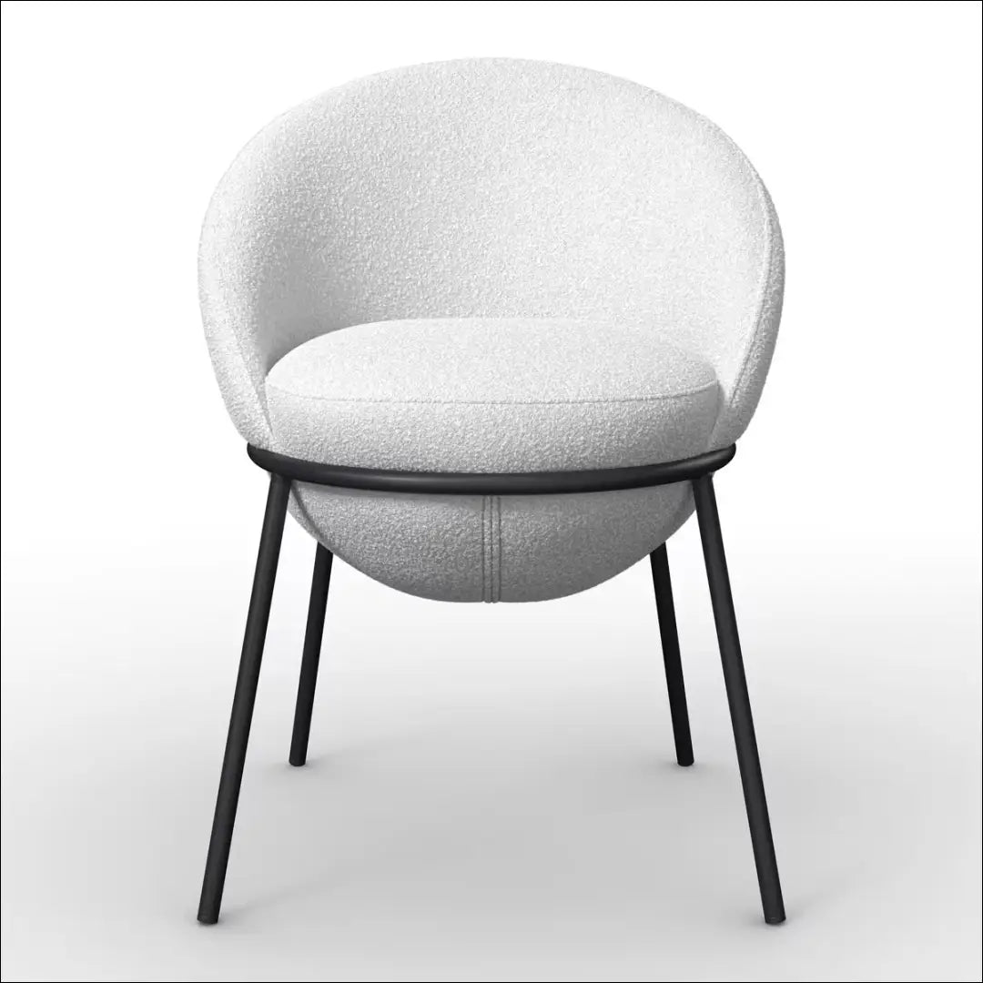 Kėdė VI1587 - €105 Save 50% 100-200, __label:Pristatymas 1-2 d.d., boucle, color-balta, kedes-valgomojo Balta Armchairs