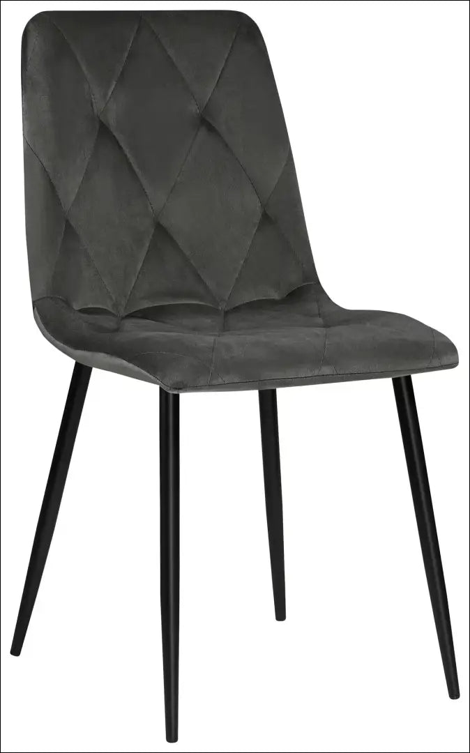 Kėdė VI1602 - €49 Save 50% 25-50, __label:Pristatymas 1-2 d.d., color-pilka, kedes-valgomojo, material-aksomas Aksomas