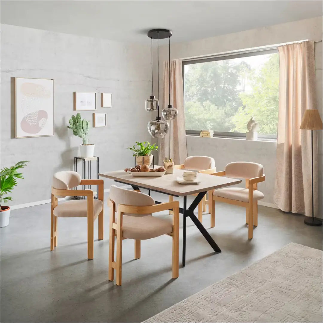 Kėdė VI1623 - €40 Save 75% 25-50, __label:Pristatymas 1-2 d.d., color-ruda, color-smelio, material-medzio-masyvas