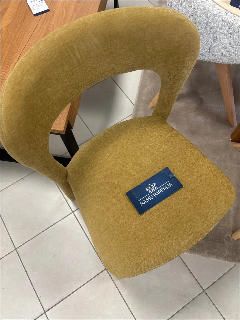Kėdė VI1631 - €86 Save 30% 50-100, __label:Pristatymas 1-2 d.d., color-geltona, kedes-valgomojo, material-gobelenas