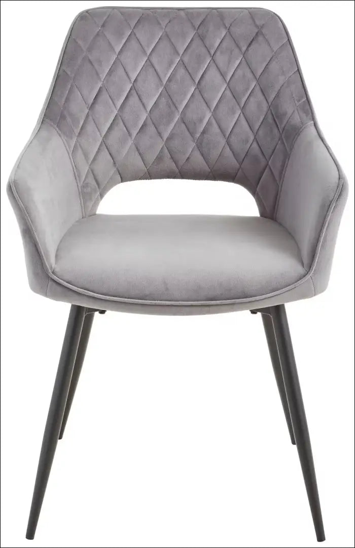 Kėdė VI1672 - €42 Save 50% 25-50, __label:Pristatymas 1-2 d.d., color-pilka, kedes-valgomojo, material-aksomas Aksomas