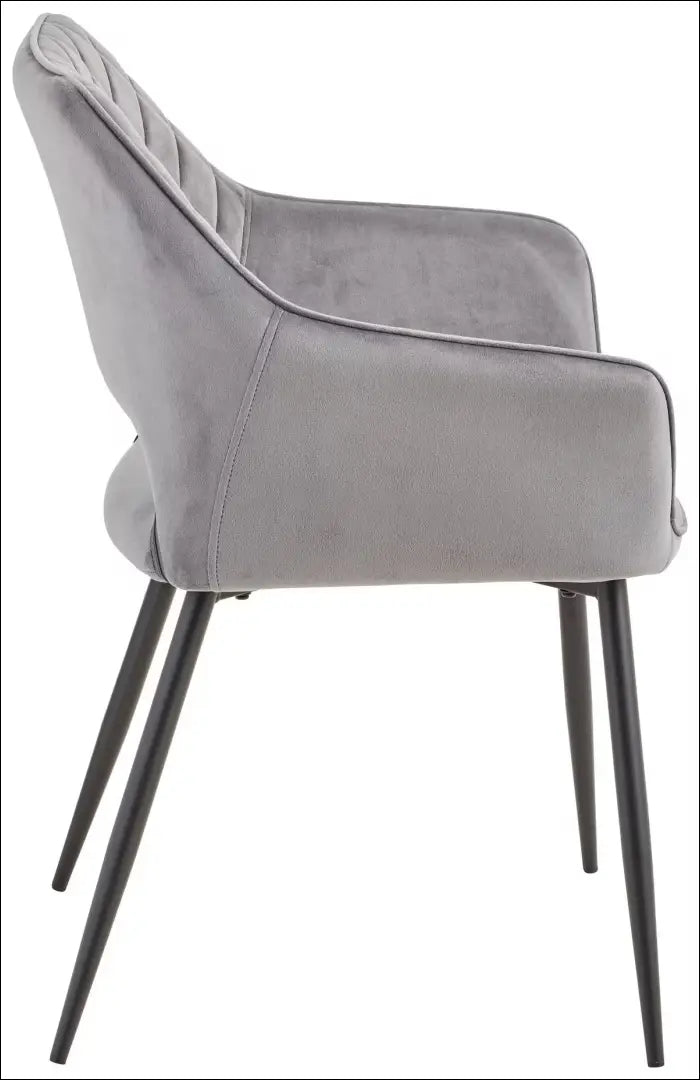 Kėdė VI1672 - €42 Save 50% 25-50, __label:Pristatymas 1-2 d.d., color-pilka, kedes-valgomojo, material-aksomas Aksomas