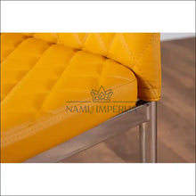 Įkelti vaizdą į galerijos rodinį, Kėdė VI497 - €36 Save 60% 25-50, color-geltona, kedes-valgomojo, material-eko-oda, material-metalas Eko-oda | Namų
