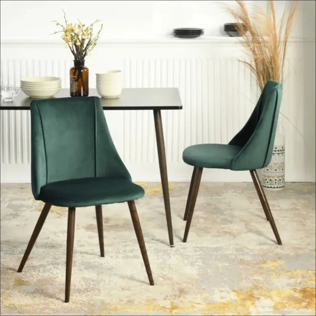 Kėdė VI636 - €43 Save 65% 25-50, __label:Pristatymas 1-2 d.d., color-zalia, kedes-valgomojo, material-aksomas €25