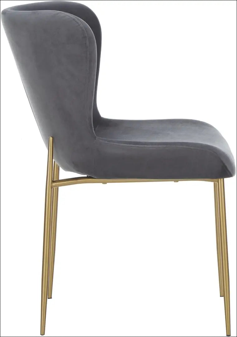 Kėdė VI671 - €86 Save 65% 50-100, __label:Pristatymas 1-2 d.d., color-pilka, kedes-valgomojo, material-aksomas €50