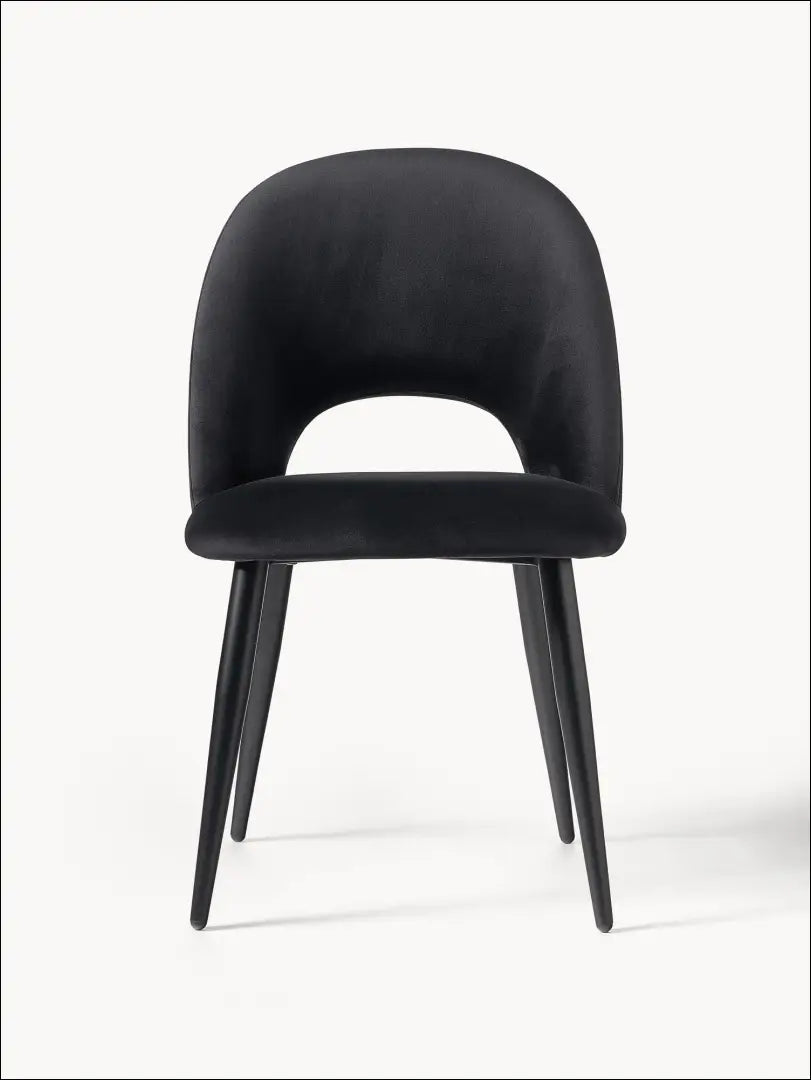 Kėdė VI680 - €65 Save 65% 50-100, __label:Pristatymas 1-2 d.d., color-juoda, kedes-valgomojo, material-aksomas €50