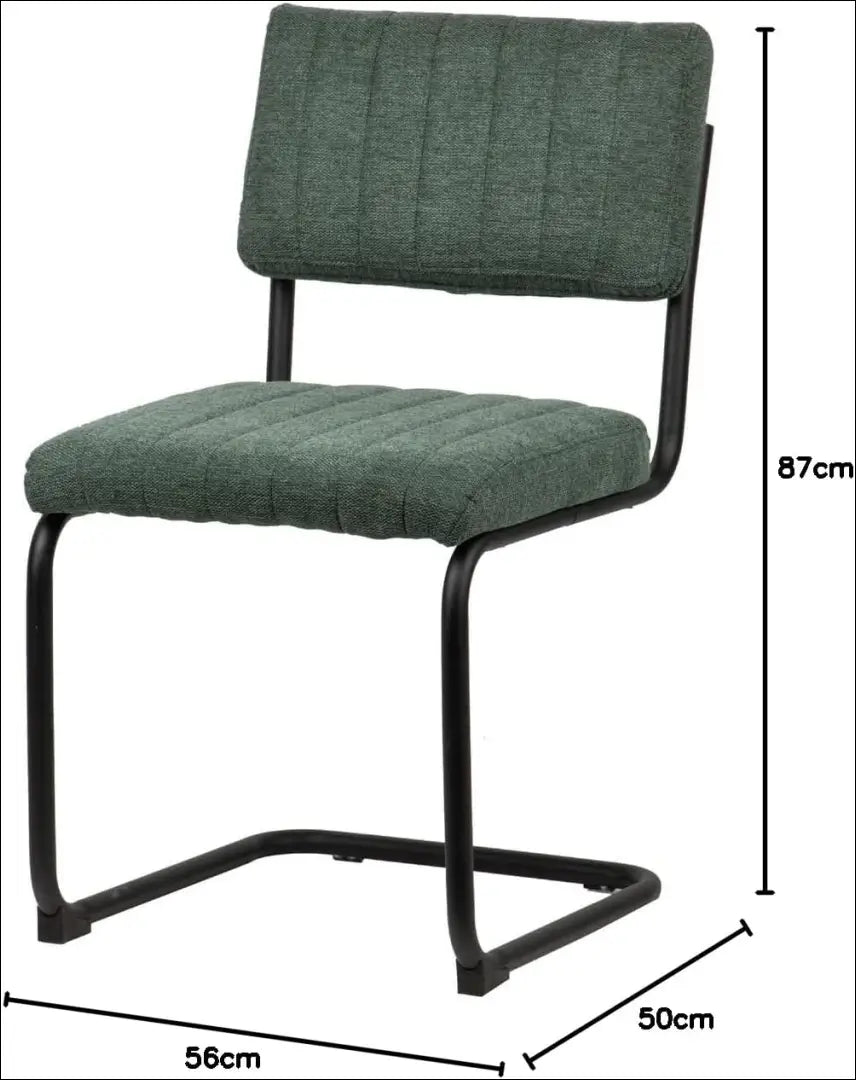 Kėdė VI760 - €53 Save 65% 50-100, __label:Pristatymas 1-2 d.d., color-zalia, kedes-valgomojo, material-gobelenas Žalia