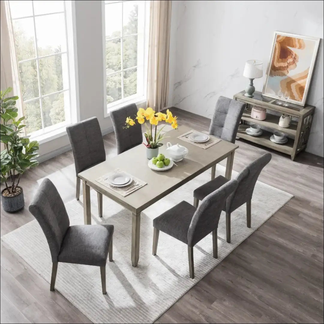 Kėdė VI821 - €64 Save 60% 50-100, __label:Pristatymas 1-2 d.d., color-pilka, kedes-valgomojo, material-gobelenas €50