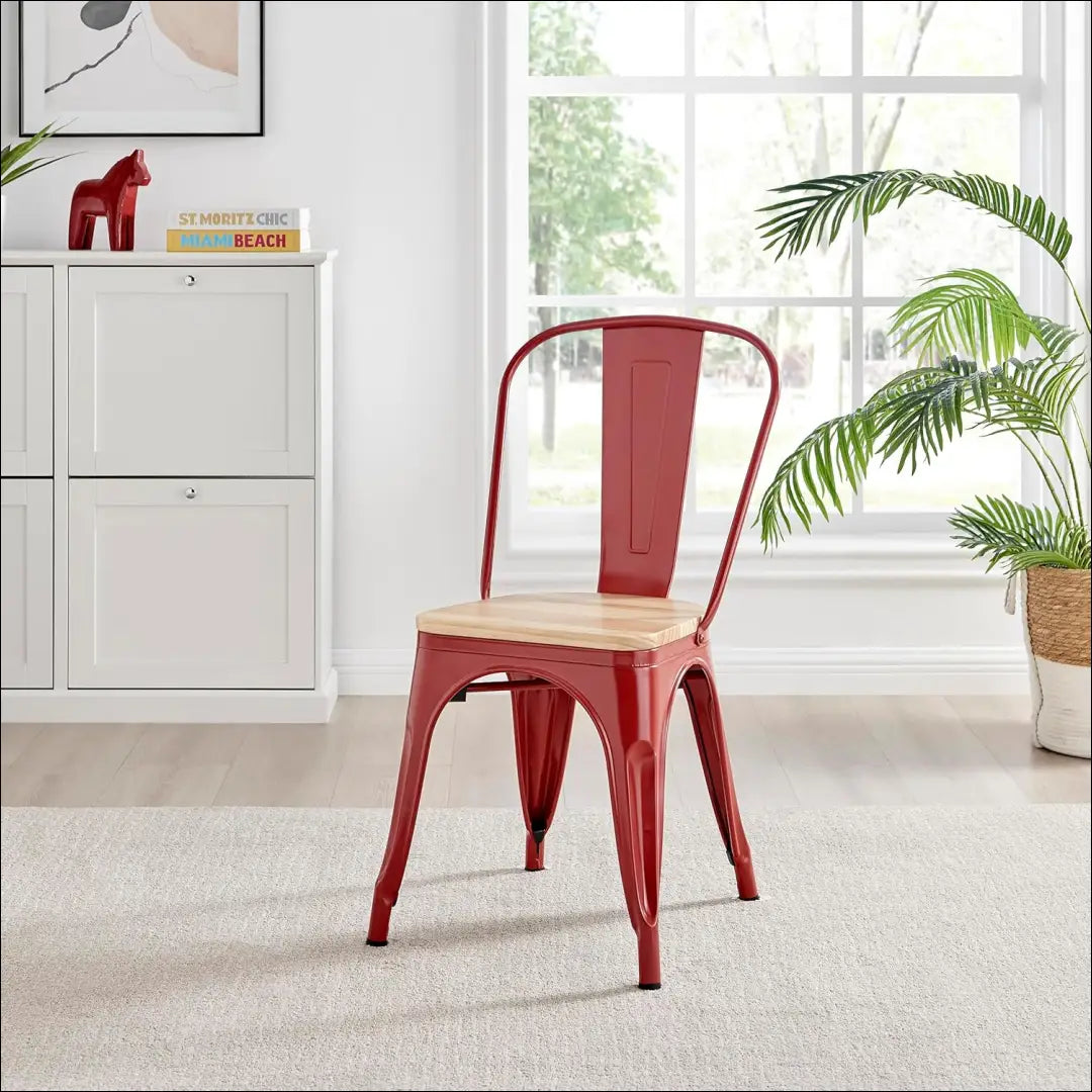 Kėdė VI863 - €41 Save 60% 25-50, __label:Pristatymas 1-2 d.d., color-raudona, color-ruda, kedes-valgomojo €25 to €50