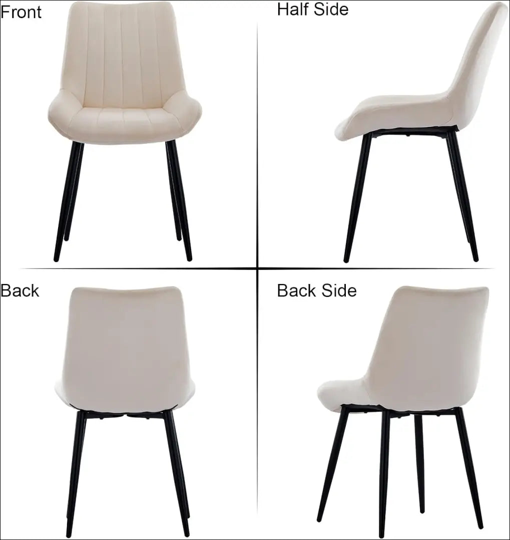 Kėdė VI876 - €52 Save 60% 50-100, __label:Pristatymas 1-2 d.d., color-kremas, kedes-valgomojo, material-aksomas €50