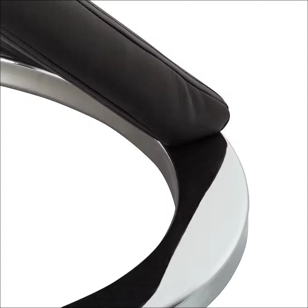 Kėdė VI992 - €38 Save 60% 25-50, __label:Pristatymas 1-2 d.d., color-juoda, color-sidabrine, material-eko-oda €25