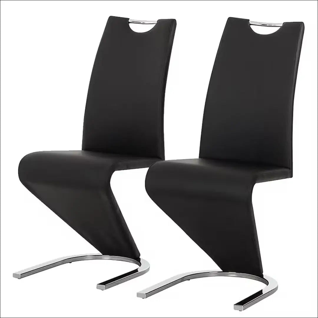 Kėdė VI992 - €38 Save 60% 25-50, __label:Pristatymas 1-2 d.d., color-juoda, color-sidabrine, material-eko-oda €25