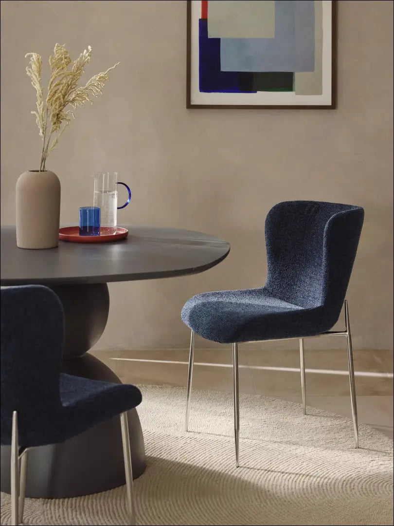 Kėdė VI997 - €121 Save 55% 100-200, __label:Pristatymas 1-2 d.d., color-melyna, kedes-valgomojo, material-gobelenas