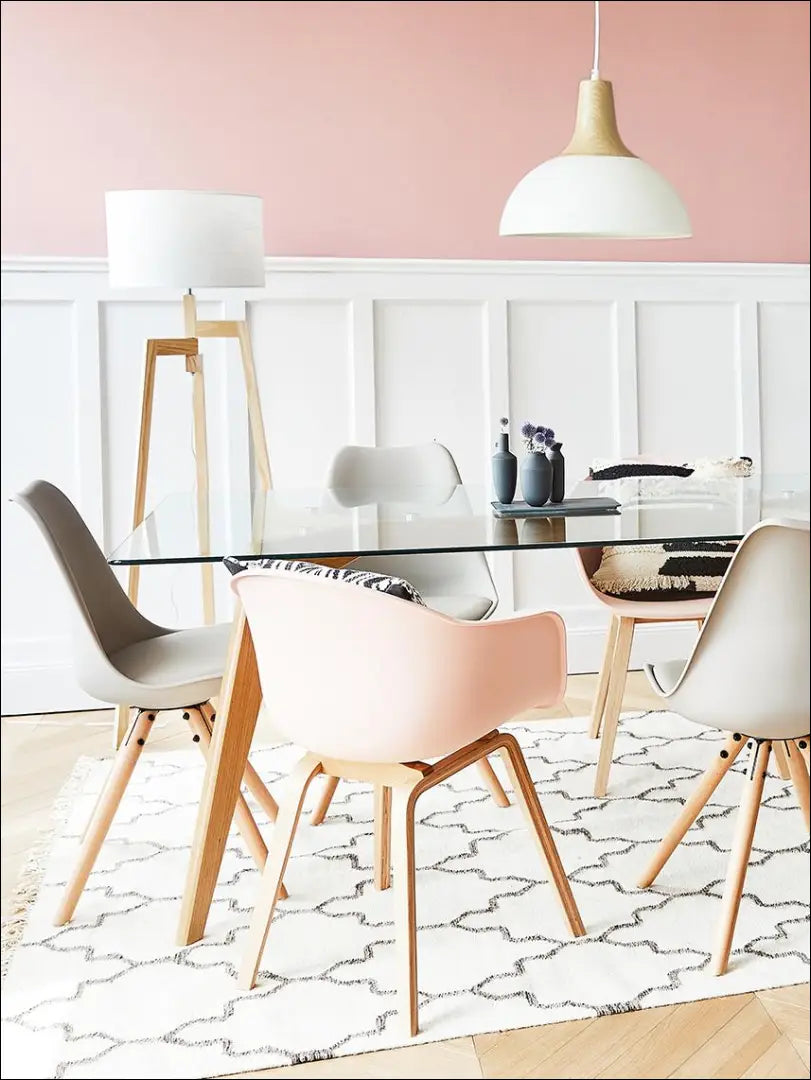 Kėdžių komplektas (4vnt) VI367 - €216 Save 70% __label:Pristatymas 1-2 d.d., color-rozine, kedes-valgomojo,