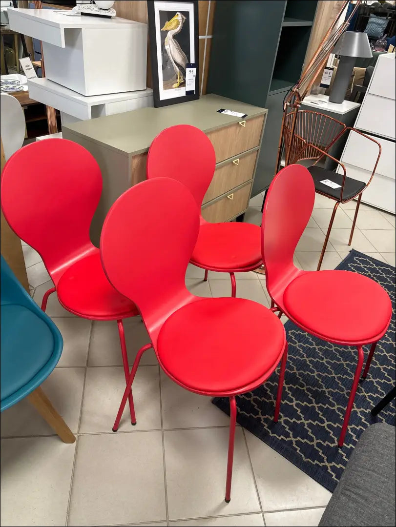 Kėdžių komplektas (4vnt) VI891 - €84 Save 65% 50-100, __label:Pristatymas 1-2 d.d., color-raudona,