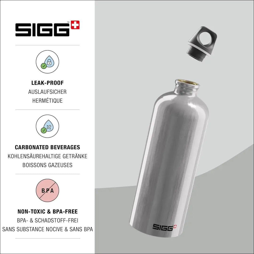 Kelioninis vandens butelis “SIGG” SP087 - €13 Save 30% __label:Pristatymas 1-2 d.d., color-sidabrine, laisvalaikis,