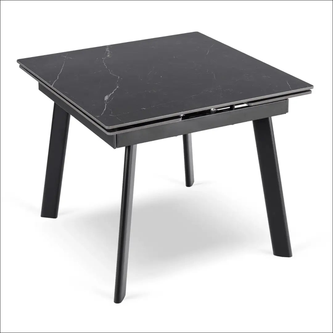 Keraminis ištraukiamas stalas 90–150 cm juodas marmuras/juoda TE2410 - €319 Save 15% __label:Pristatymas 5-14 d.d.,