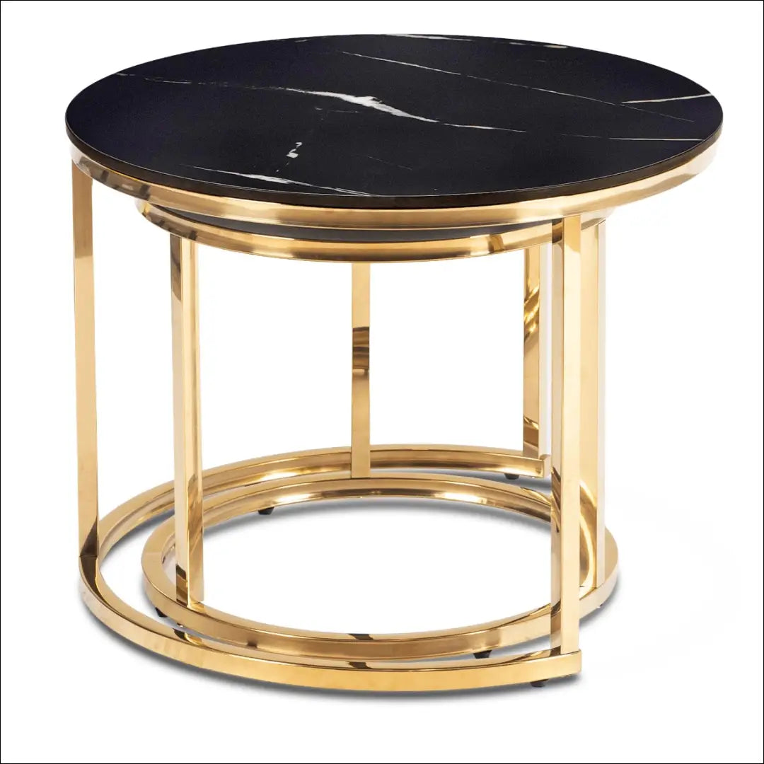 Keraminių stalų komplektas 45 cm/60 cm juodas marmuras/auksas TE2577 - €157 Save 15% __label:Pristatymas 5-14 d.d.,