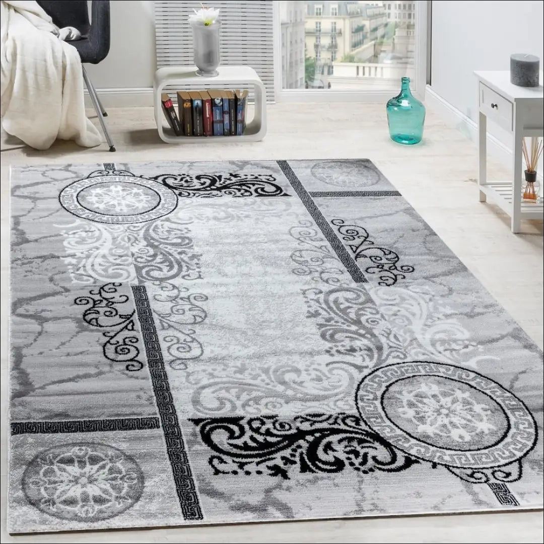 Kilimas NI2498 - €50 Save 15% 100-200, 50-100, color-pilka, Designer Rug Floral Mottled, Dydis-120-x-170-cm 240 x 340