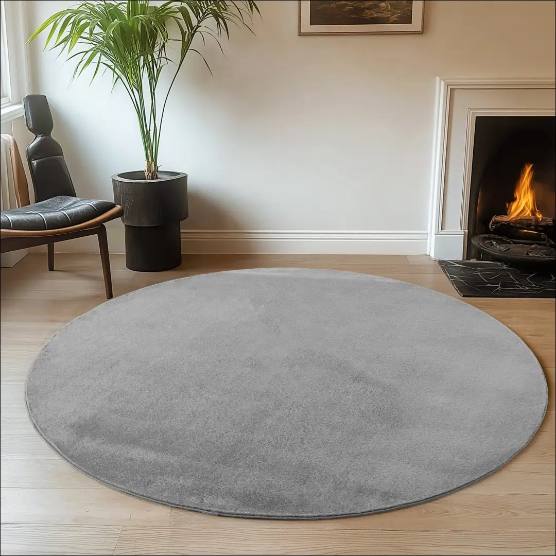 Kilimas NI2817 - €48 Save 15% 100-200, 25-50, 50-100, __label:Pristatymas 5-14 d.d., apvalus 120 cm Skersmuo / Pilka