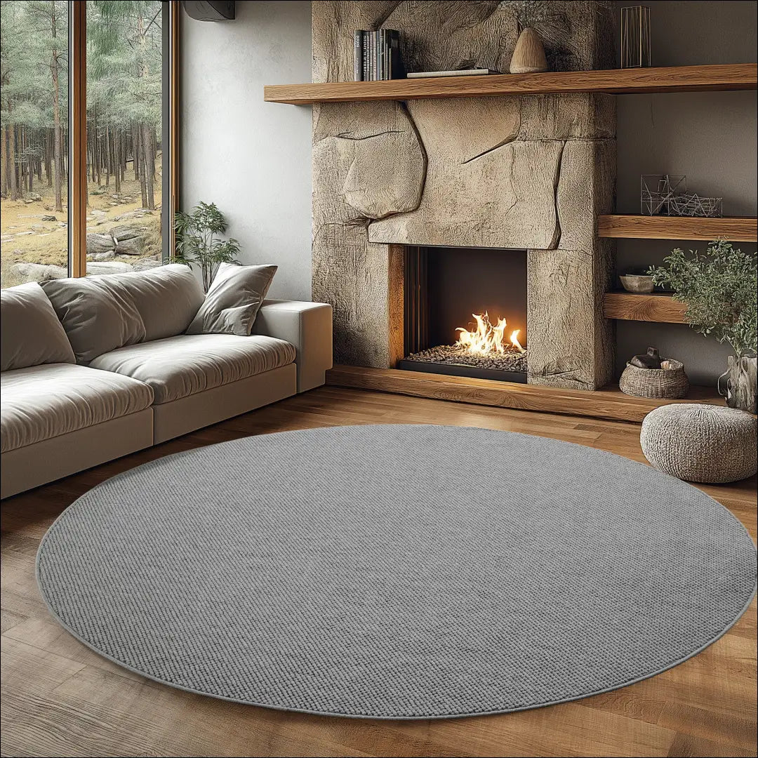 Kilimas NI2839 - €76 Save 15% 100-200, 25-50, 50-100, __label:Pristatymas 5-14 d.d., apvalus 120 cm Skersmuo / Sidabras