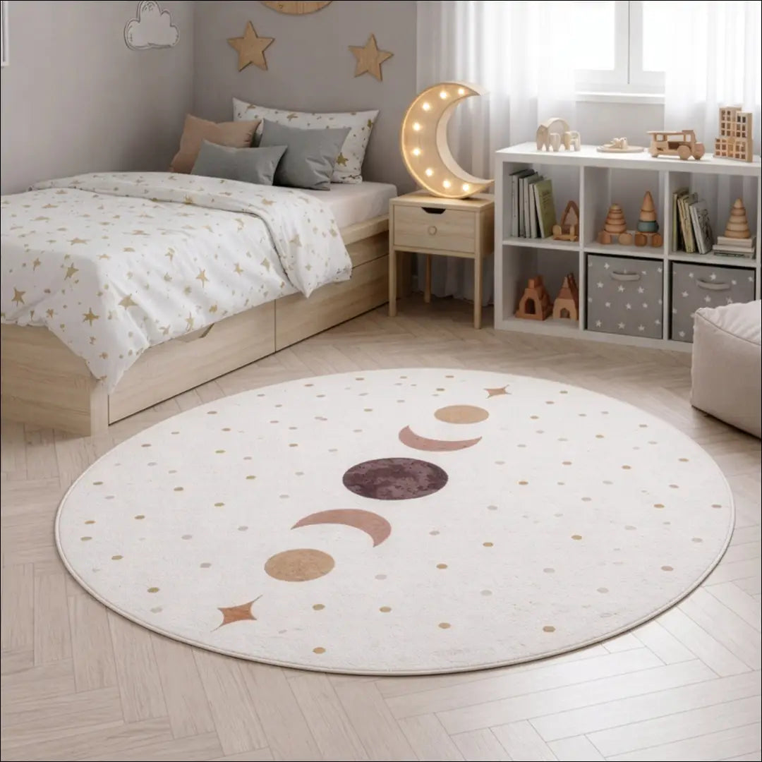 Kilimas NI2883 - €59 Save 15% 100-200, 50-100, __label:Pristatymas 5-14 d.d., apvalus, ayy 120 x cm / kremas / 100 %
