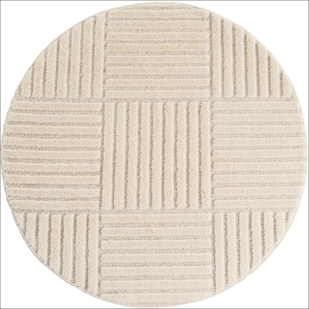 Kilimas NI2902 - €77 Save 15% 100-200, 25-50, 50-100, __label:Pristatymas 5-14 d.d., apvalus 120 x cm / kremas / 100 %