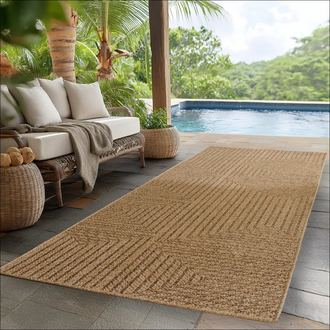 Kilimas NI2911 - €173 Save 15% ayy2026new, In-/Outdoorteppich, In-/Outtdoor Teppich, Jute-Optik, Läufer Smėlio