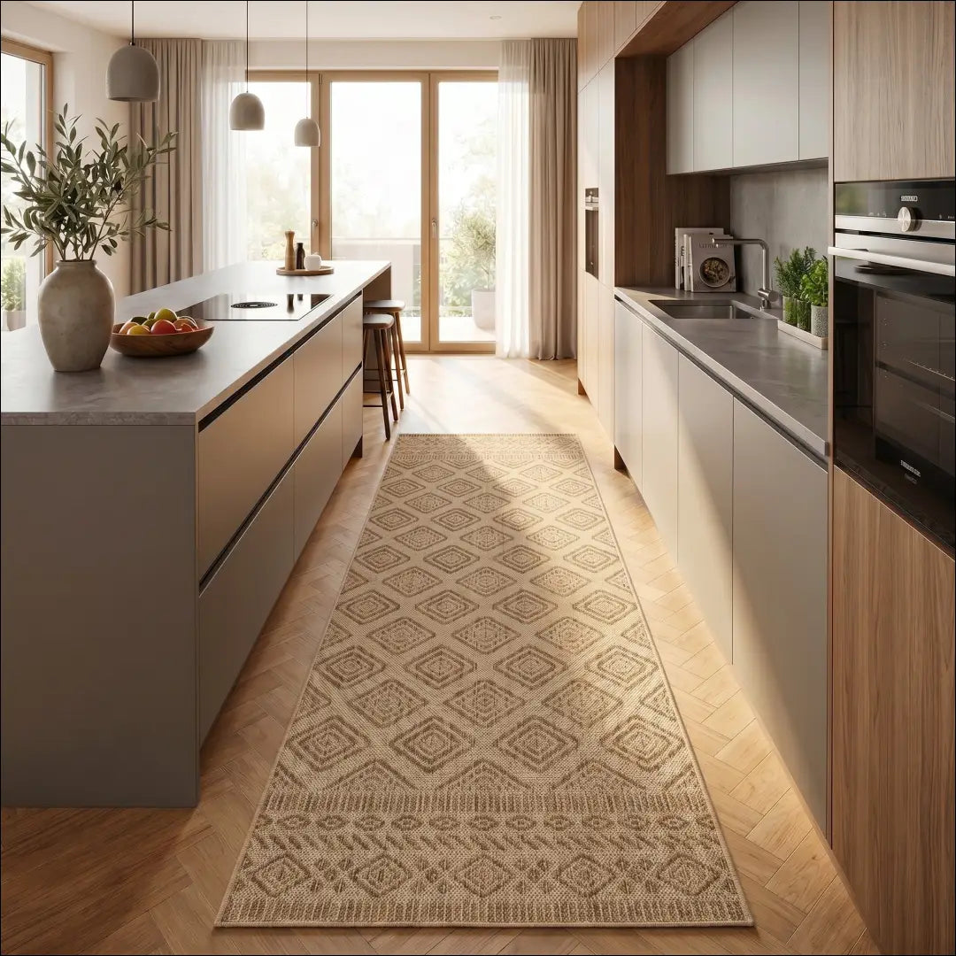 Kilimas NI2941 - €50 Save 15% 100-200, 25-50, 50-100, ayy2026new, Ethno Smėlio / Polipropilenas / 80 x 150 cm | Namų