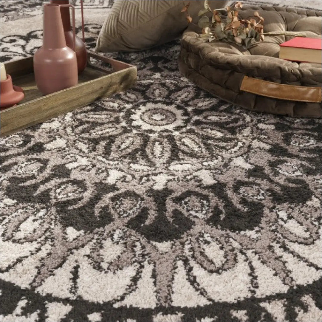 Kilimas NI3076 - 100-200, 50-100, __label:Pristatymas 5-14 d.d., ayy, Carpet With Pattern Circle Ornaments In Grey