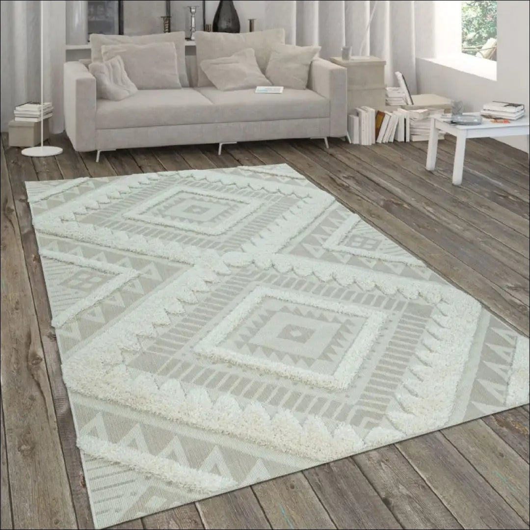 Kilimas NI3597 - €80 Save 15% 100-200, 50-100, __label:Pristatymas 5-14 d.d., ayy, color-smelio 80 cm x 150 / Balta