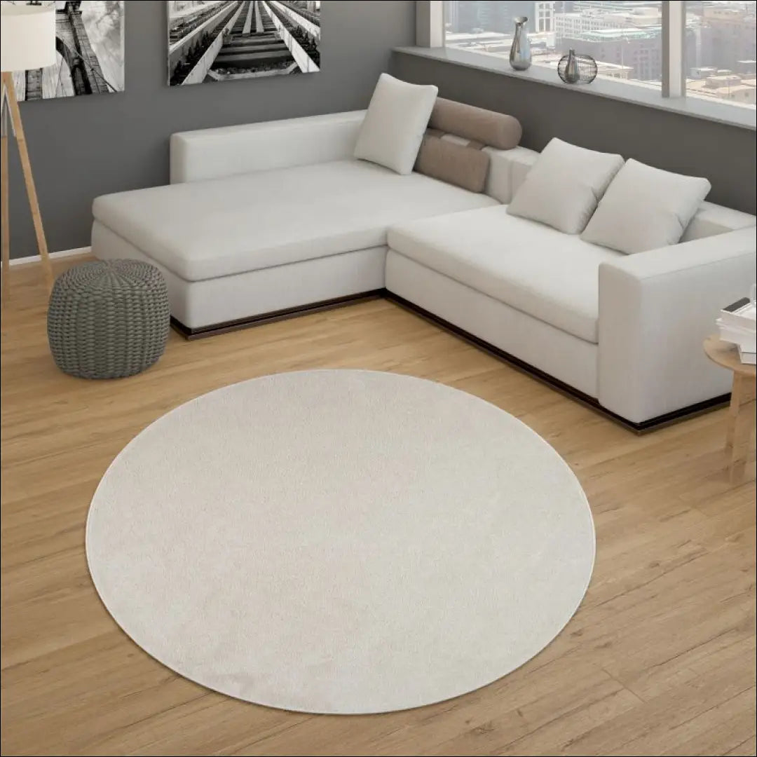 Kilimas NI3673 - €49 Save 15% 100-200, 25-50, 50-100, __label:Pristatymas 5-14 d.d., apvalus 60 x 100 cm / Kremas
