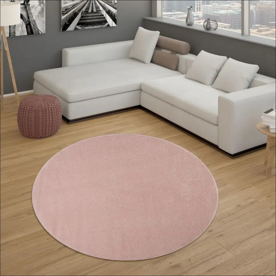 Kilimas NI3675 - €49 Save 15% 100-200, 25-50, 50-100, __label:Pristatymas 5-14 d.d., apvalus 60 x 100 cm / Rožinė