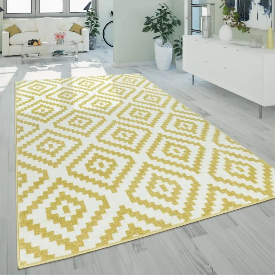 Kilimas NI3896 - €89 Save 15% 100-200, 50-100, __label:Pristatymas 5-14 d.d., ayy, color-Yellow-White 120 x 170 cm
