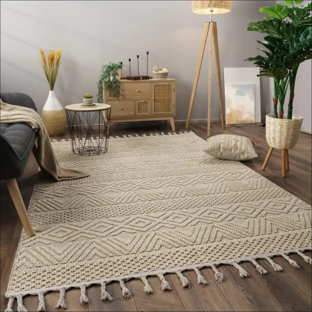 Kilimas NI4044 - €114 Save 15% 100-200, 50-100, __label:Pristatymas 5-14 d.d., color-creme, kilimai 120x160 cm / kremas