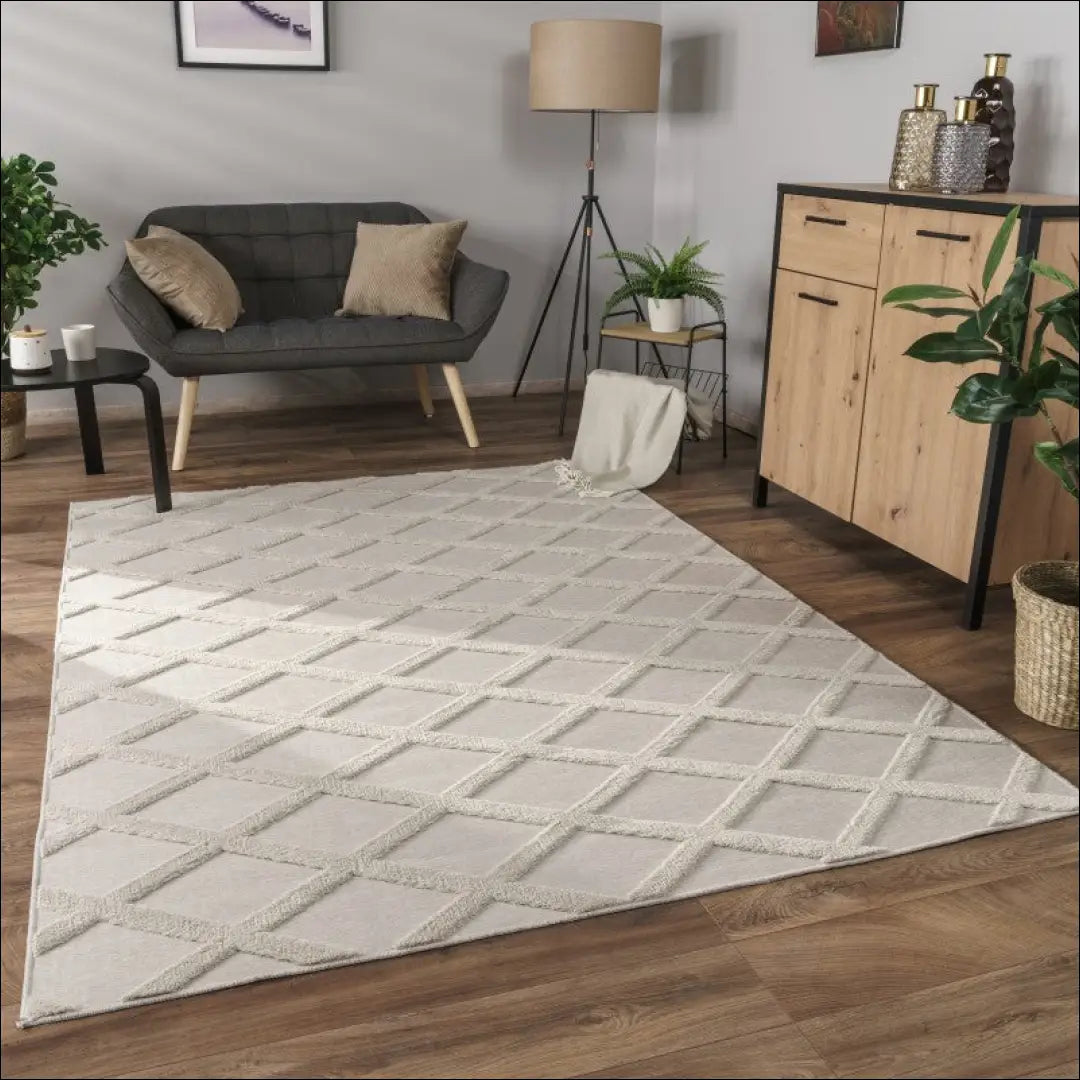 Kilimas NI4046 - €98 Save 15% 100-200, 50-100, __label:Pristatymas 5-14 d.d., color-creme, kilimai 120x160 cm / kremas