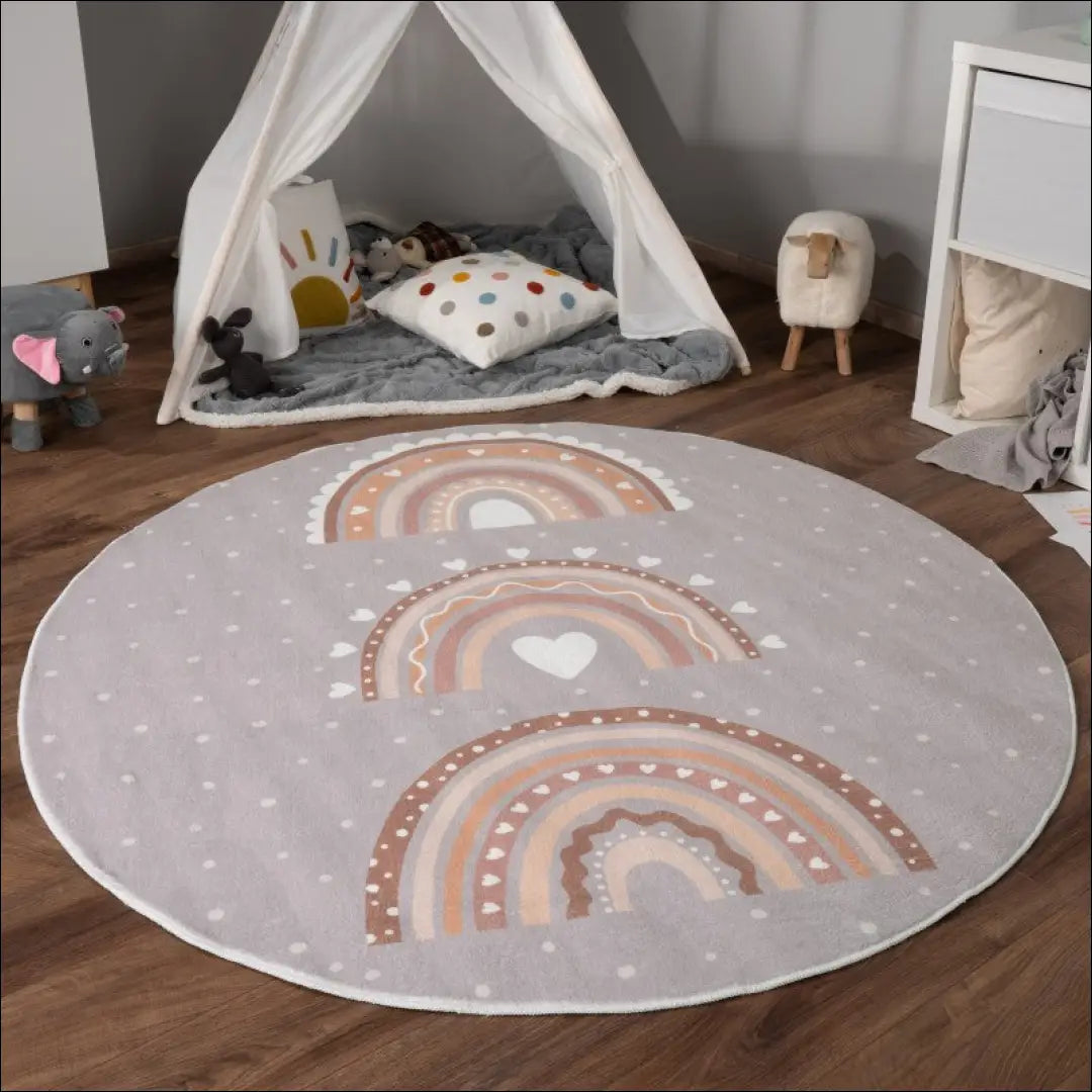 Kilimas NI4298 - €83 Save 15% 100-200, 50-100, __label:Pristatymas 5-14 d.d., apvalus, color-Grau-smelio 80 cm x 150