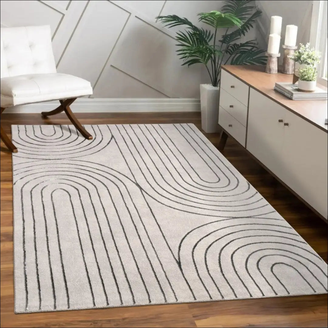 Kilimas NI4300 - €129 Save 15% 100-200, 50-100, __label:Pristatymas 5-14 d.d., color-pilka, kilimai 120x160 cm / Pilka