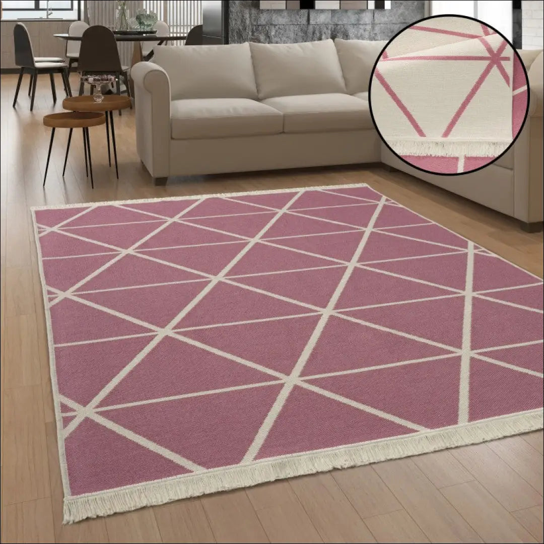 Kilimas NI4697 - €67 Save 15% 100-200, 25-50, 50-100, __label:Pristatymas 5-14 d.d., color-rozine 120x160 cm / Rožinė
